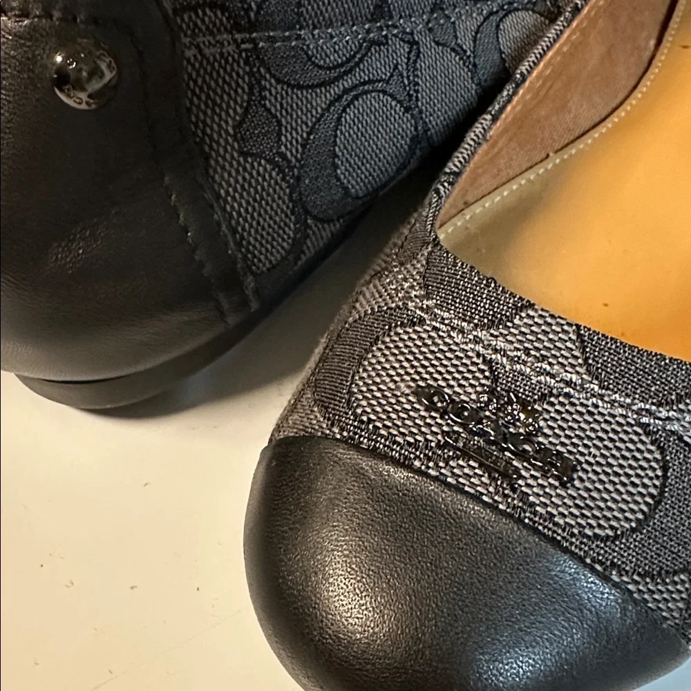 Coach Black and Gray Women's Flats size US 6.5 EUR 37.5 - Picture 6 of 6